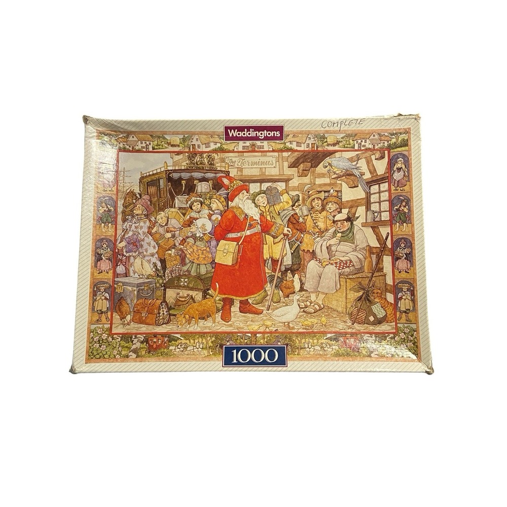 Waddingtons De Luxe Santa Christmas 1000 Piece Jigsaw Puzzle 1990 Vintage